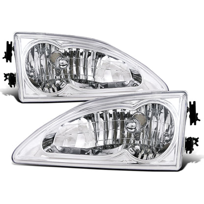 1994 -1998 Ford Mustang Headlights Pair | Chrome