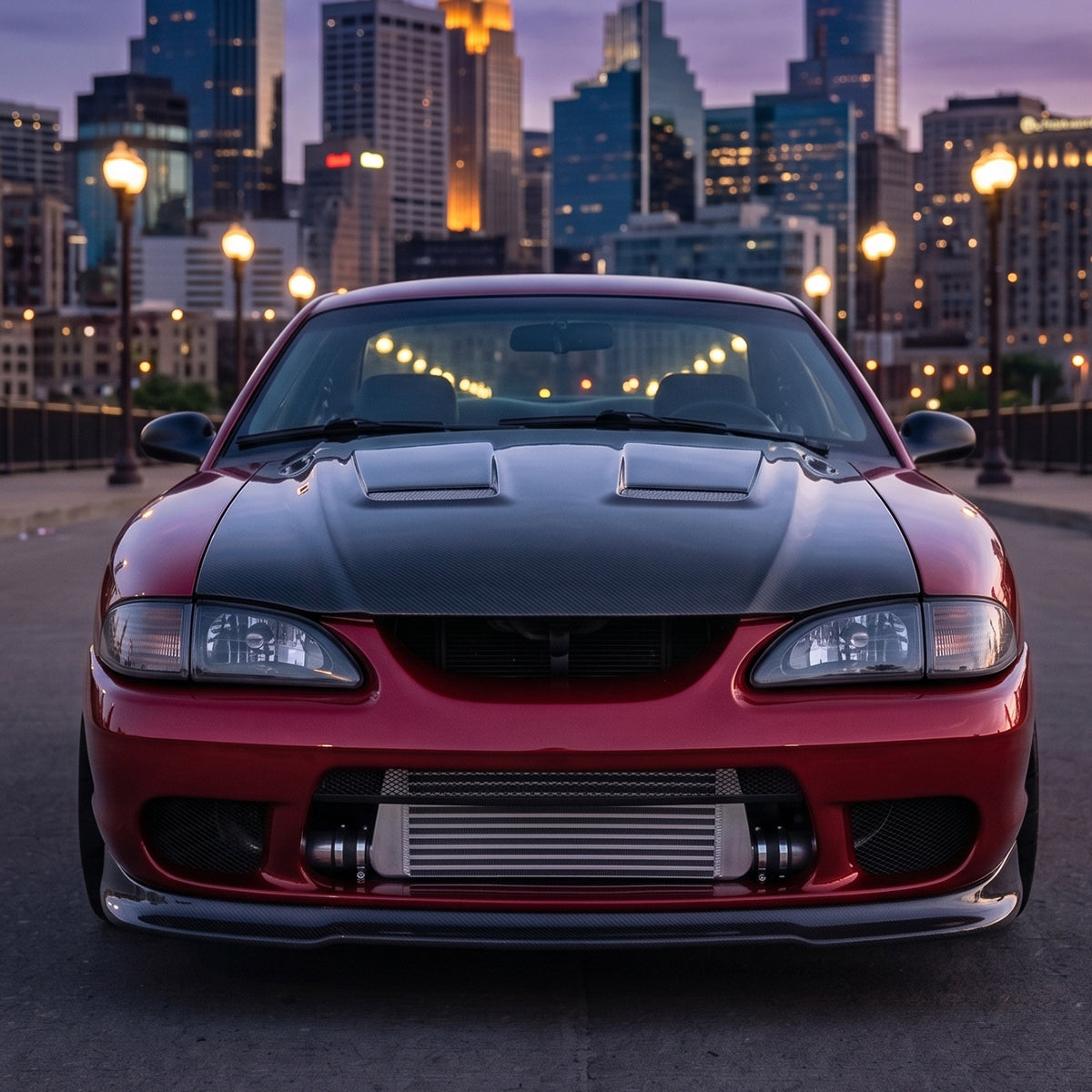 1994 -1998 Ford Mustang Headlights Pair | Black