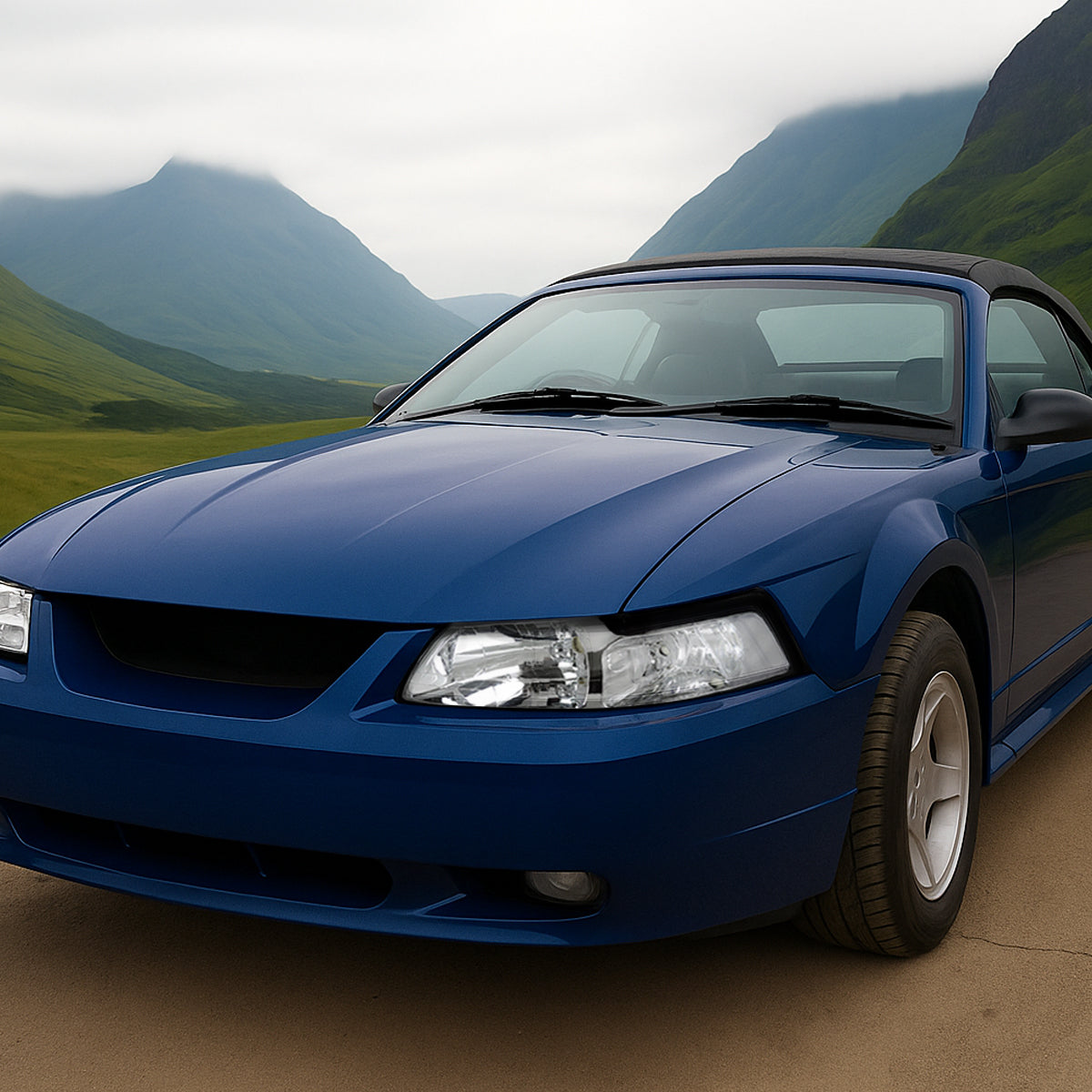Ronnin - Faros delanteros de repuesto de fábrica con reflector transparente para Ford Mustang 1999-2004, par | Cromo