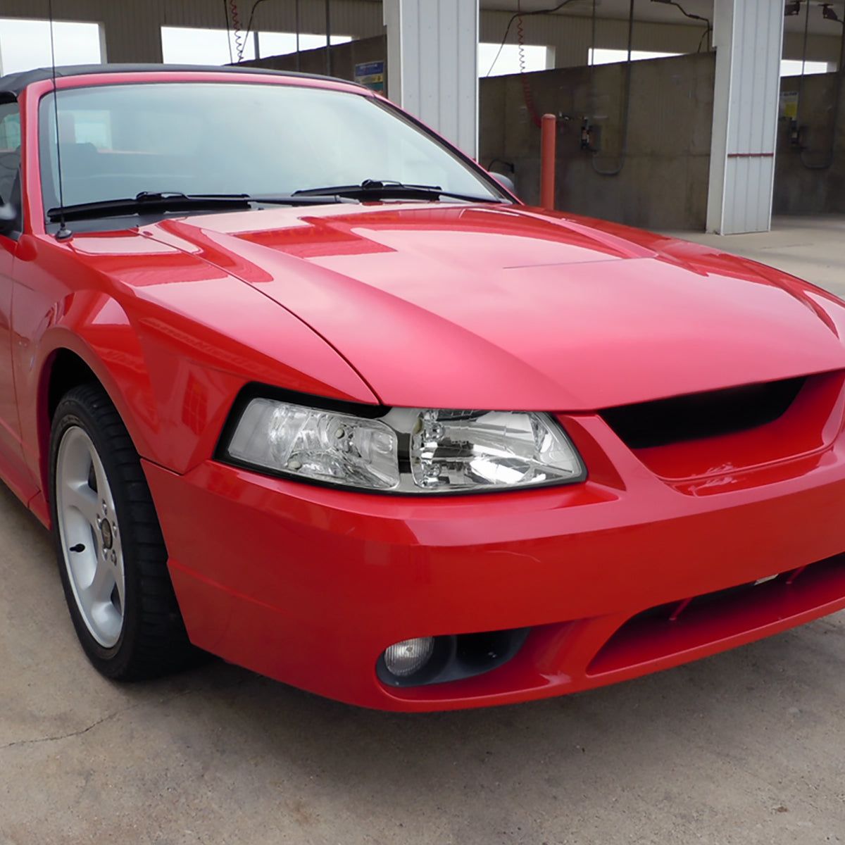 Ronnin - Faros delanteros de repuesto de fábrica con reflector transparente para Ford Mustang 1999-2004, par | Cromo
