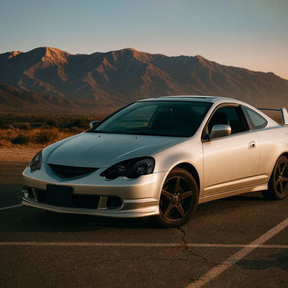 Ronnin - Faros de repuesto con reflector transparente para Acura RSX 2002-2004, par | Ahumado
