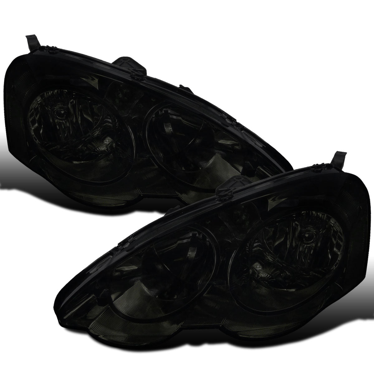Ronnin - Faros de repuesto con reflector transparente para Acura RSX 2002-2004, par | Ahumado
