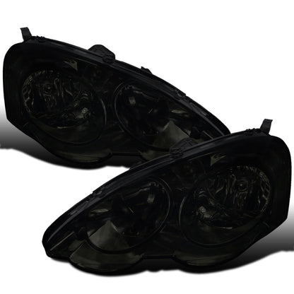 Ronnin - Faros de repuesto con reflector transparente para Acura RSX 2002-2004, par | Ahumado
