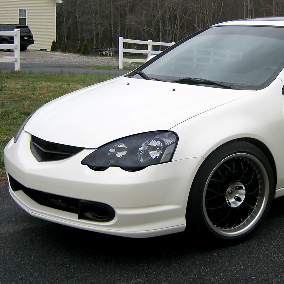 Ronnin - Faros delanteros de repuesto con reflector transparente para Acura RSX 2002-2004, par | Negro