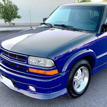 Ronnin - Fits 1998-2004 Chevy S10 Blazer Factory Replacement Headlights Assembly Pair | Chrome