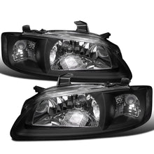 Ronnin - Fits 2000-2003 Nissan Sentra Clear Reflector Factory Replacement Headlights Assembly Pair | Black