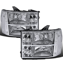 2007-2014 GMC Sierra 1500 1500HD 2500HD 3500HD Denali  Replacement Headlights Assembly Pair | Chrome