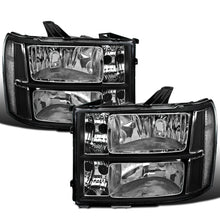2007-2014 GMC Sierra 1500 1500HD 2500HD 3500HD Denali  Replacement Headlights Assembly Pair | Black