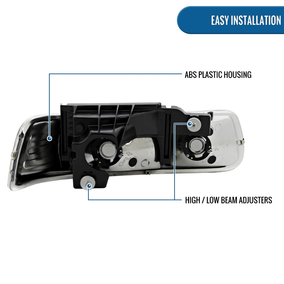 1999-2006 Chevy Silverado Tahoe Suburban Headlights Pair | Smoke