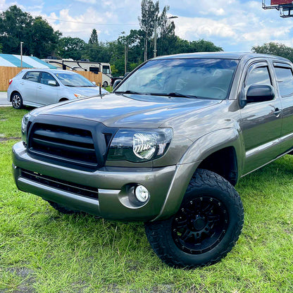 Ronnin - Se adapta a Toyota Tacoma 2005-2011, par de faros delanteros de repuesto con reflector transparente | Negro
