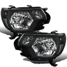 2012-2015 Toyota Tacoma Clear Reflector  Replacement Headlights Assembly Pair | Black