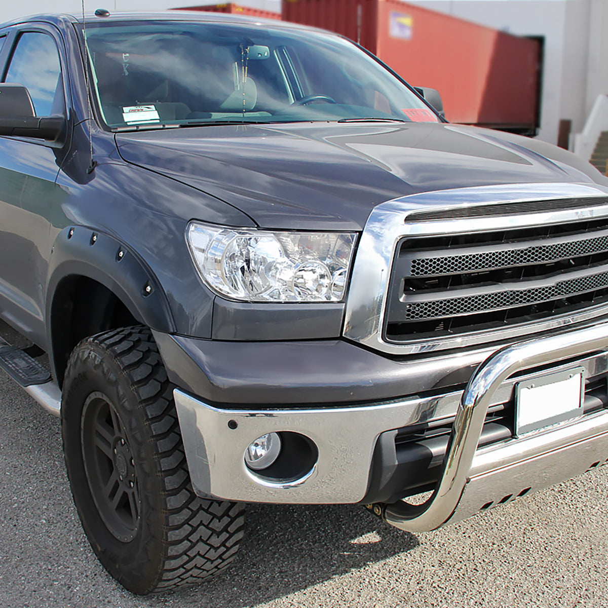 Ronnin - Conjunto de faros delanteros de repuesto de fábrica con reflectores transparentes para Toyota Tundra Sequoia 2007-2017 | Cromados