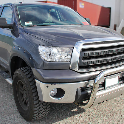 Ronnin - Conjunto de faros delanteros de repuesto de fábrica con reflectores transparentes para Toyota Tundra Sequoia 2007-2017 | Cromados
