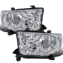 Ronnin - Fits 2007-2017 Toyota Tundra Sequoia Clear Reflector Factory Replacement Headlights Assembly Pair | Chrome
