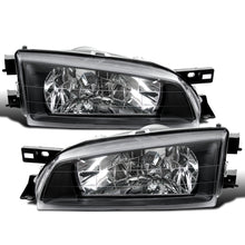 Ronnin - Conjunto de faros de repuesto con reflectores transparentes para Subaru Impreza 1995-2001 | Negro