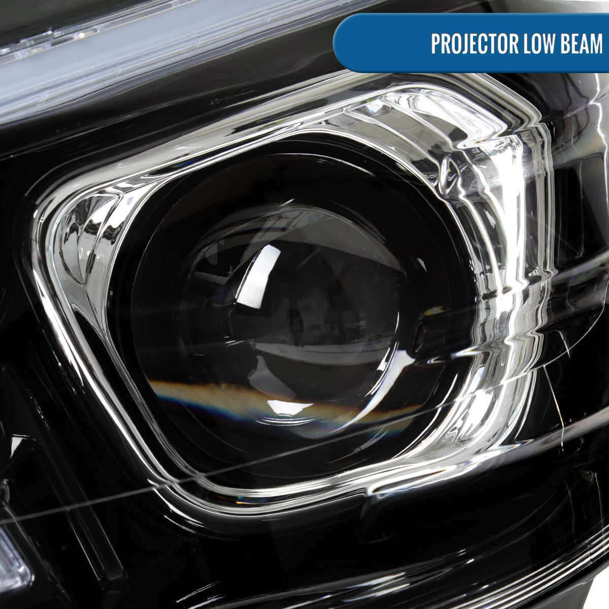 Ronnin - Fits 2008-2011 Mercedes Benz W204 C-Class Full LED Projector Headlights Sequential Signal + Animated Startup Effect Replacement Pair | Glossy Black