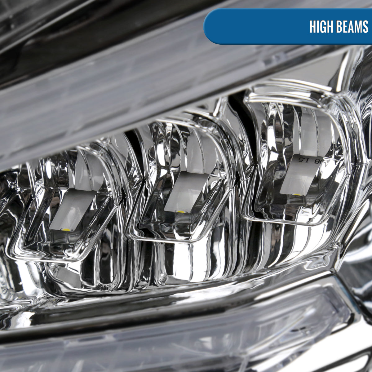 Ronnin - Fits 2008-2011 Mercedes Benz W204 C-Class Full LED Projector Headlights Sequential Signal + Animated Startup Effect Assembly Pair | Chrome