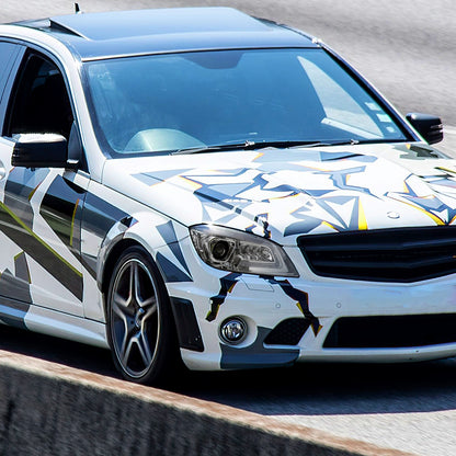 Ronnin - Fits 2008-2011 Mercedes Benz W204 C-Class Full LED Projector Headlights Sequential Signal + Animated Startup Effect Assembly Pair | Chrome