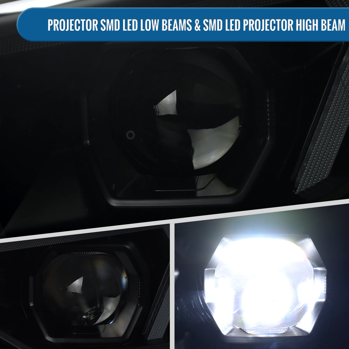 2012-2015 BMW F30 3 Series Sedan 328i 335i 320i Full LED DRL Tube Dual Projector LED Headlights Switchback Sequential Signal + Animated Startup Pair | Black Eyelid Black Smoke
