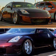 Ronnin - Fits 2003-2005 Nissan 350Z Upgraded LED Strip HID Xenon Projector Headlights Assembly Pair | Chrome