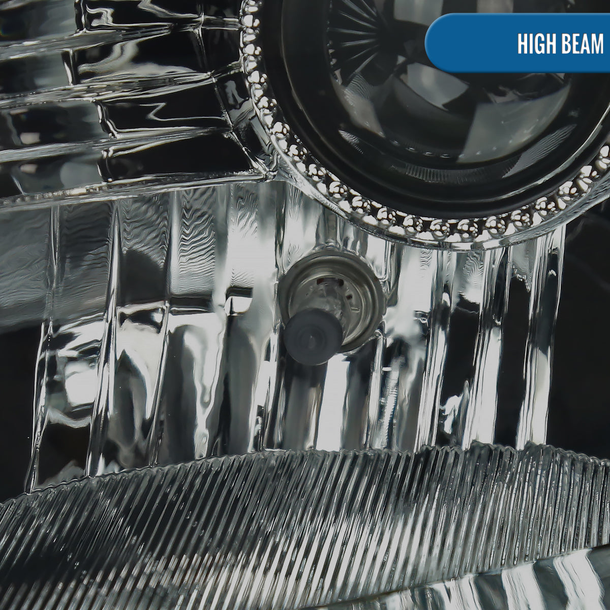 Ronnin - Fits 2003-2005 Nissan 350Z Upgraded LED Strip HID Xenon Projector Headlights Assembly Pair | Smoke