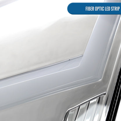 Ronnin - Fits 2003-2005 Nissan 350Z Upgraded Replacement HID Xenon Projector Headlights LED Switchback Sequential Turn Signals + Animated Startup Effect Assembly Pair | Chrome