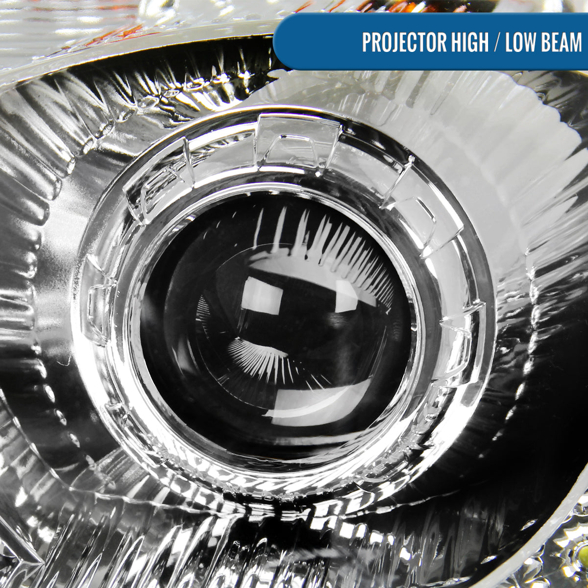 Ronnin - Fits 2006-2009 Nissan 350Z Upgraded LED Strip HID Xenon Projector Headlights Assembly Pair | Chrome