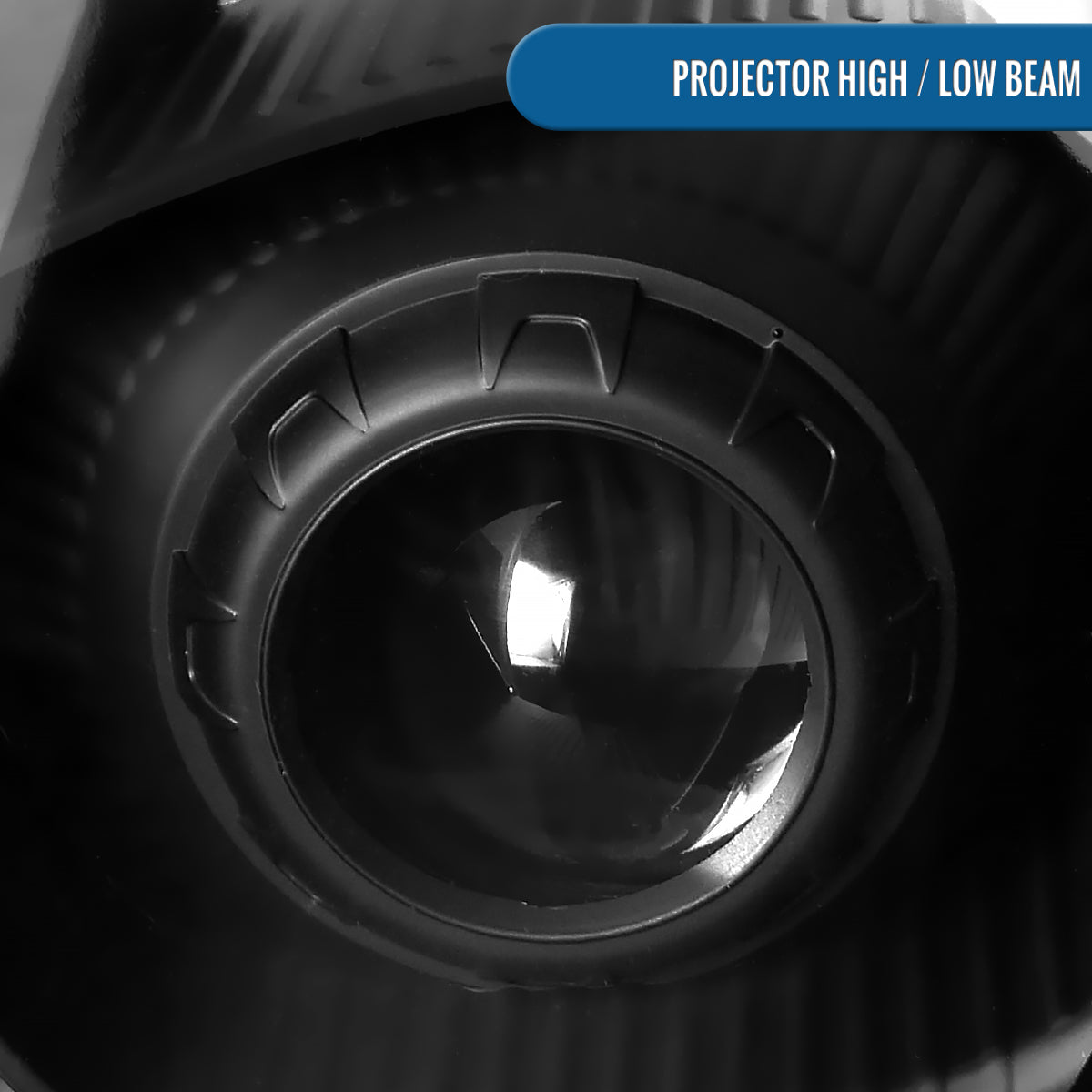 Ronnin - Fits 2006-2009 Nissan 350Z Upgraded LED Strip HID Xenon Projector Headlights Assembly Pair | Black