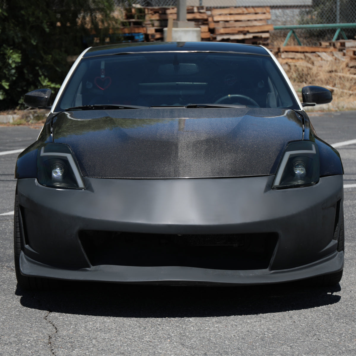 Ronnin - Fits 2006-2009 Nissan 350Z Upgraded Replacement HID Xenon Projector Headlights LED Switchback Sequential Turn Signals + Animated Startup Effect Assembly Pair | Black Smoke