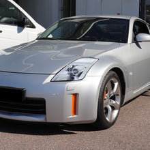 Ronnin - Fits 2006-2009 Nissan 350Z Upgraded Replacement HID Xenon Projector Headlights LED Switchback Sequential Turn Signals + Animated Startup Effect Assembly Pair | Chrome