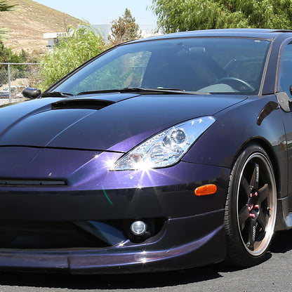 Ronnin - Fits 2000-2005 Toyota Celica LED DRL Daytime Running Lights Projector Headlights Pair | Chrome