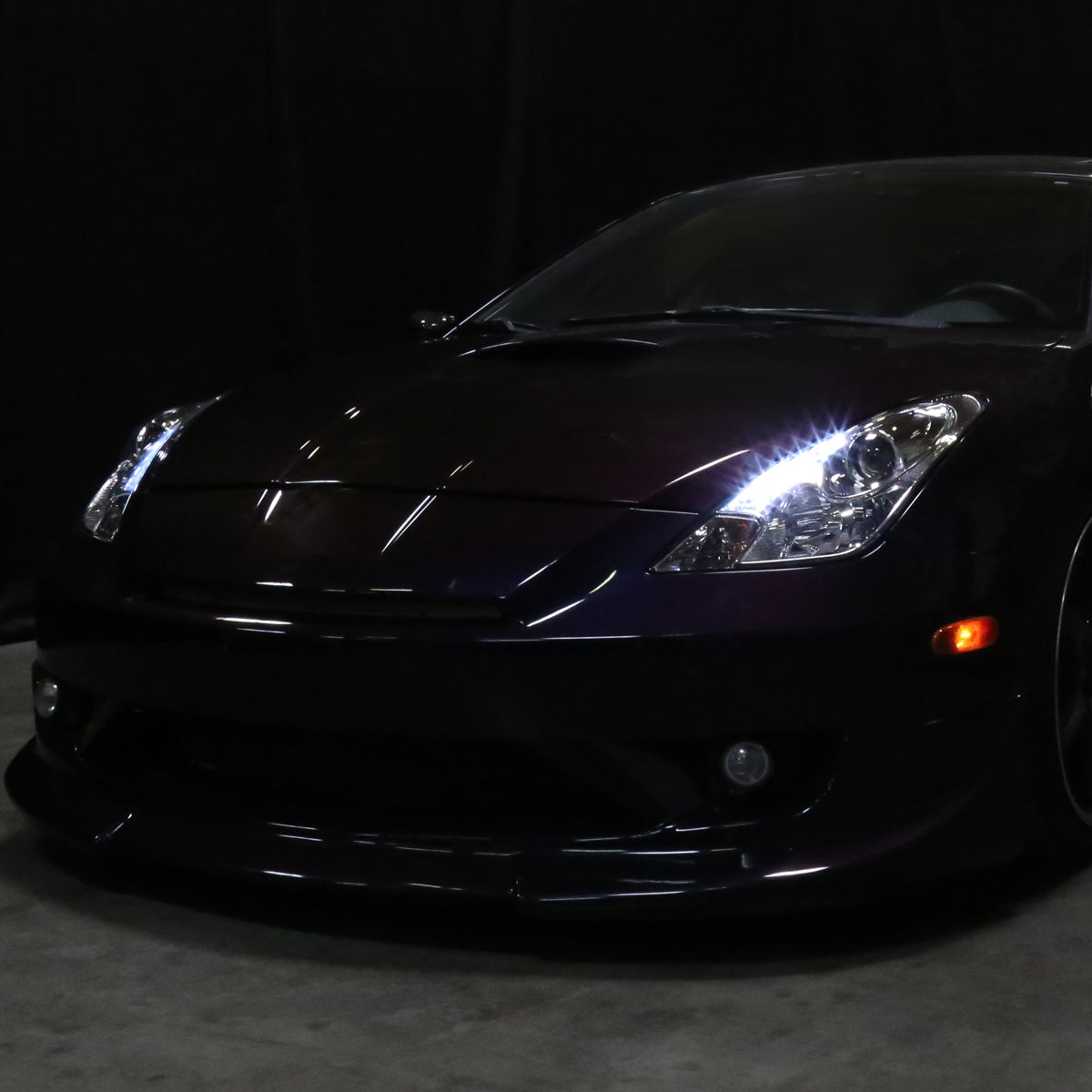 Ronnin - Fits 2000-2005 Toyota Celica LED DRL Daytime Running Lights Projector Headlights Pair | Chrome