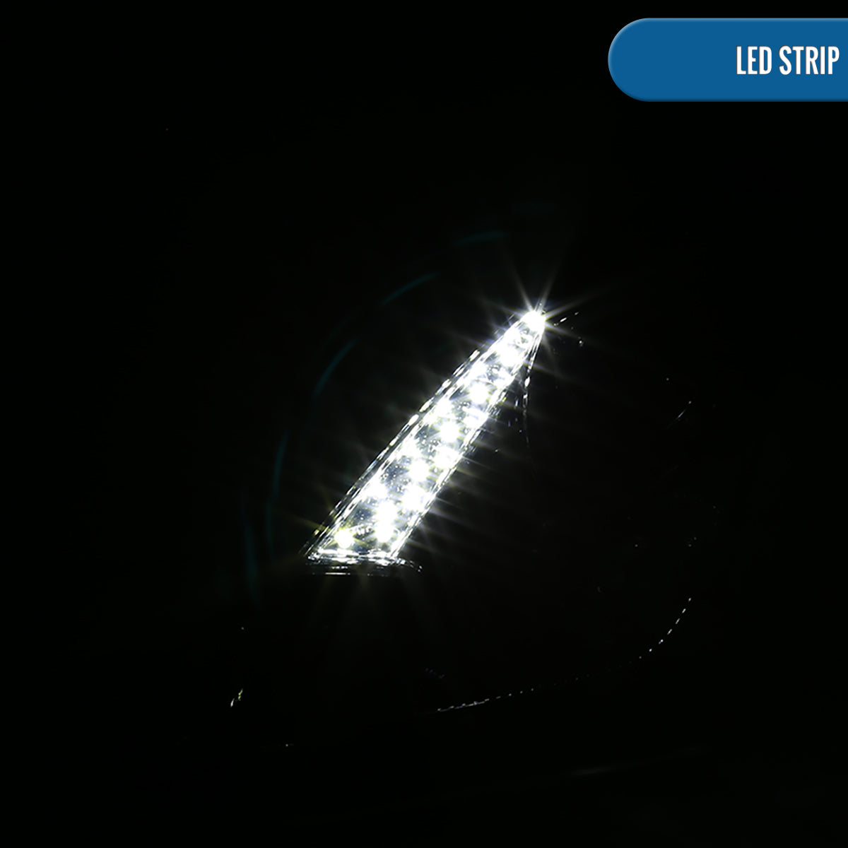 Ronnin - Fits 2000-2005 Toyota Celica LED DRL Daytime Running Lights Projector Headlights Pair | Smoke