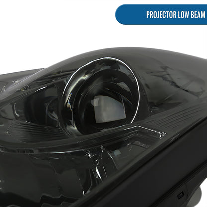 Ronnin - Fits 2000-2005 Toyota Celica LED DRL Daytime Running Lights Projector Headlights Pair | Smoke