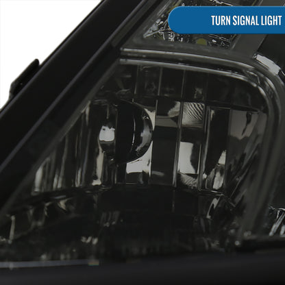 Ronnin - Fits 2000-2005 Toyota Celica LED DRL Daytime Running Lights Projector Headlights Pair | Smoke