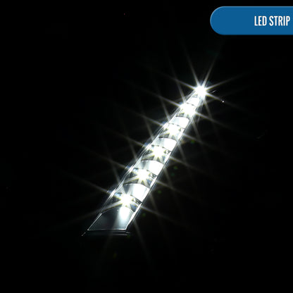 Ronnin - Fits 2000-2005 Toyota Celica LED DRL Daytime Running Lights Projector Headlights Pair | Black Smoke