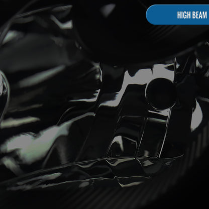 Ronnin - Fits 2000-2005 Toyota Celica LED DRL Daytime Running Lights Projector Headlights Pair | Black Smoke