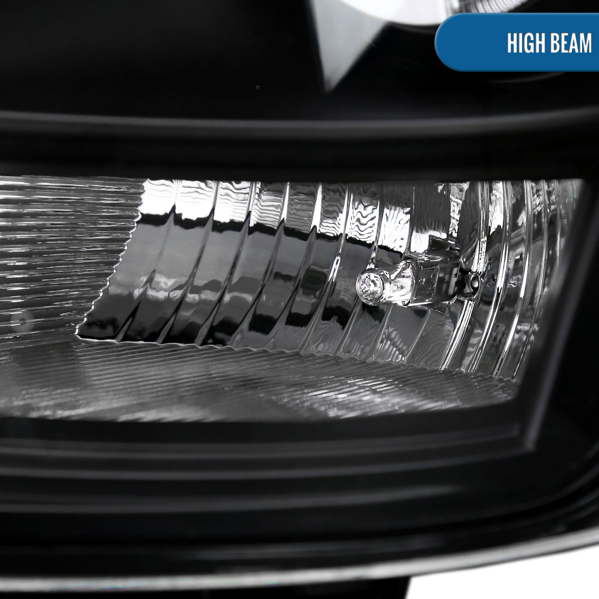 Ronnin - Fits 2003-2007 Cadillac CTS Upgraded Replacement LED Tube Switchback Sequential Turn Signal Halogen Projector Headlights Assembly Pair | Black