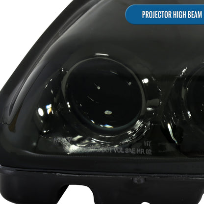 1997-2004 Chevy Corvette C5 Dual Projector Headlights Pair | Smoke