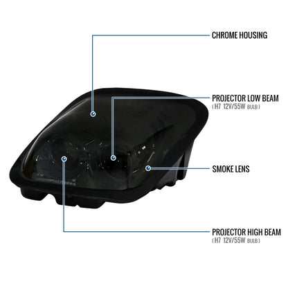 1997-2004 Chevy Corvette C5 Dual Projector Headlights Pair | Smoke