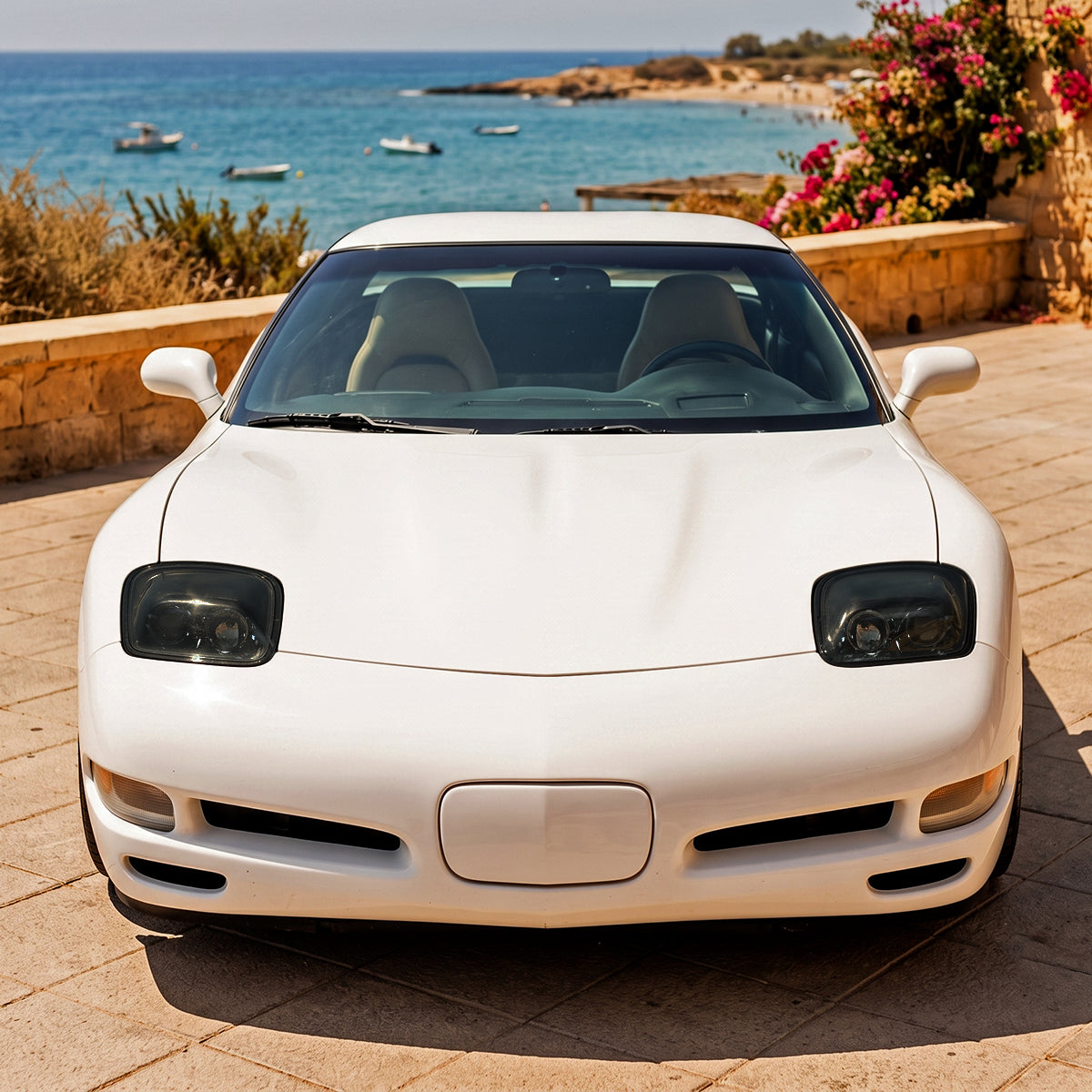 1997-2004 Chevy Corvette C5 Dual Projector Headlights Pair | Smoke