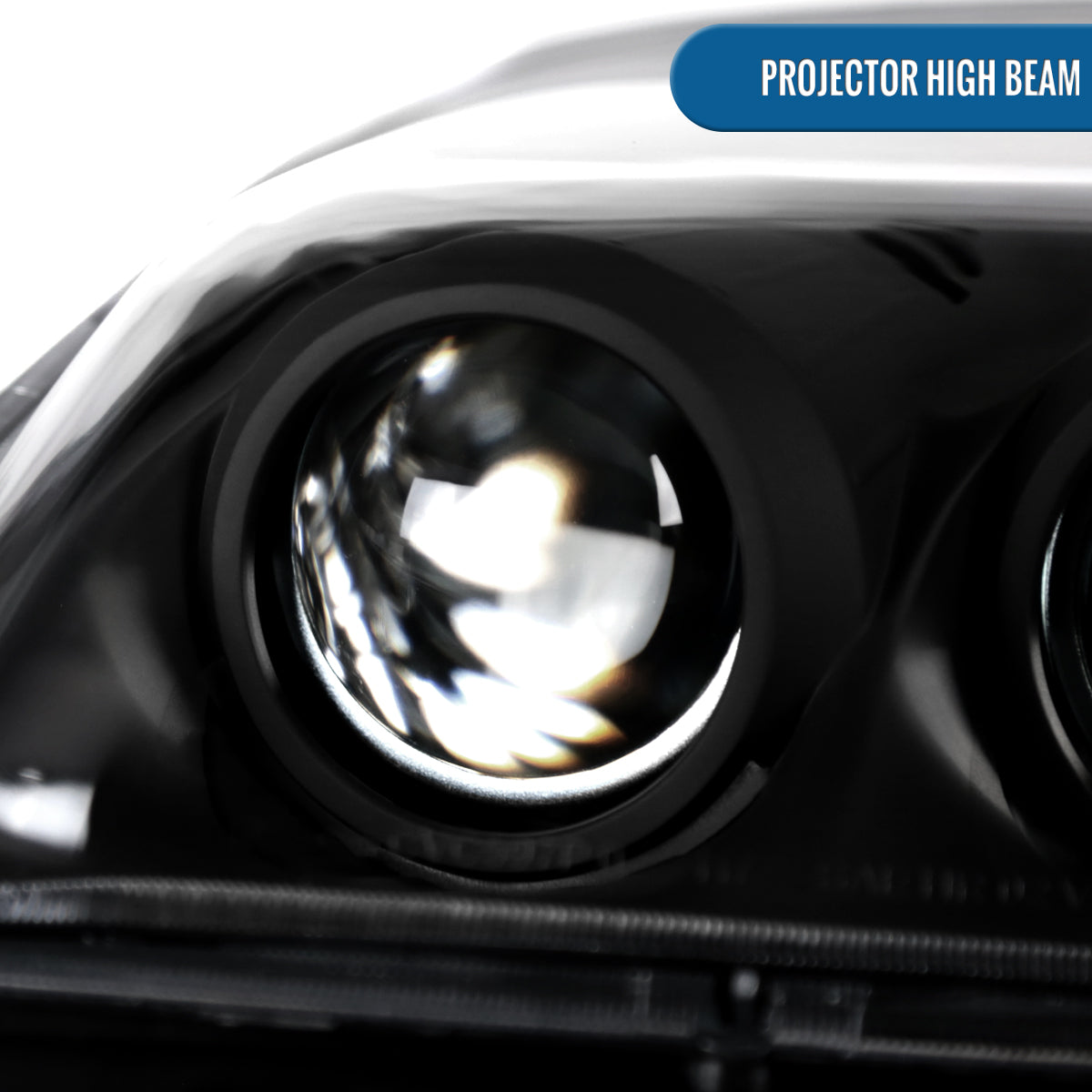 1997-2004 Chevy Corvette C5 Dual Projector Headlights Pair | Black