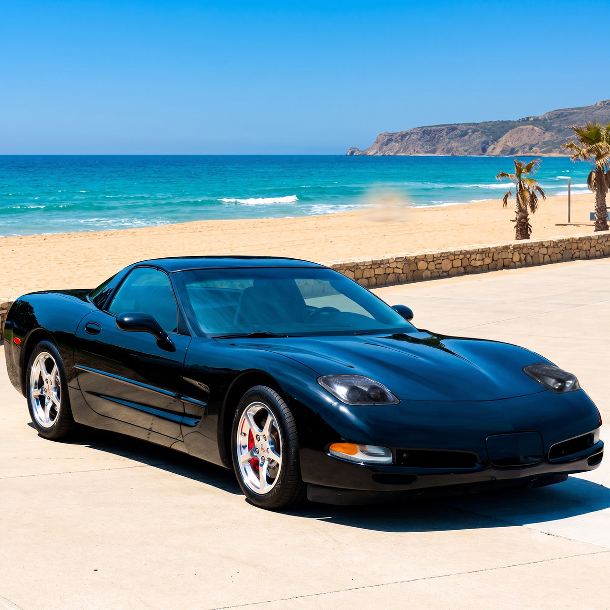 1997-2004 Chevy Corvette C5 Dual Projector Headlights Pair | Black