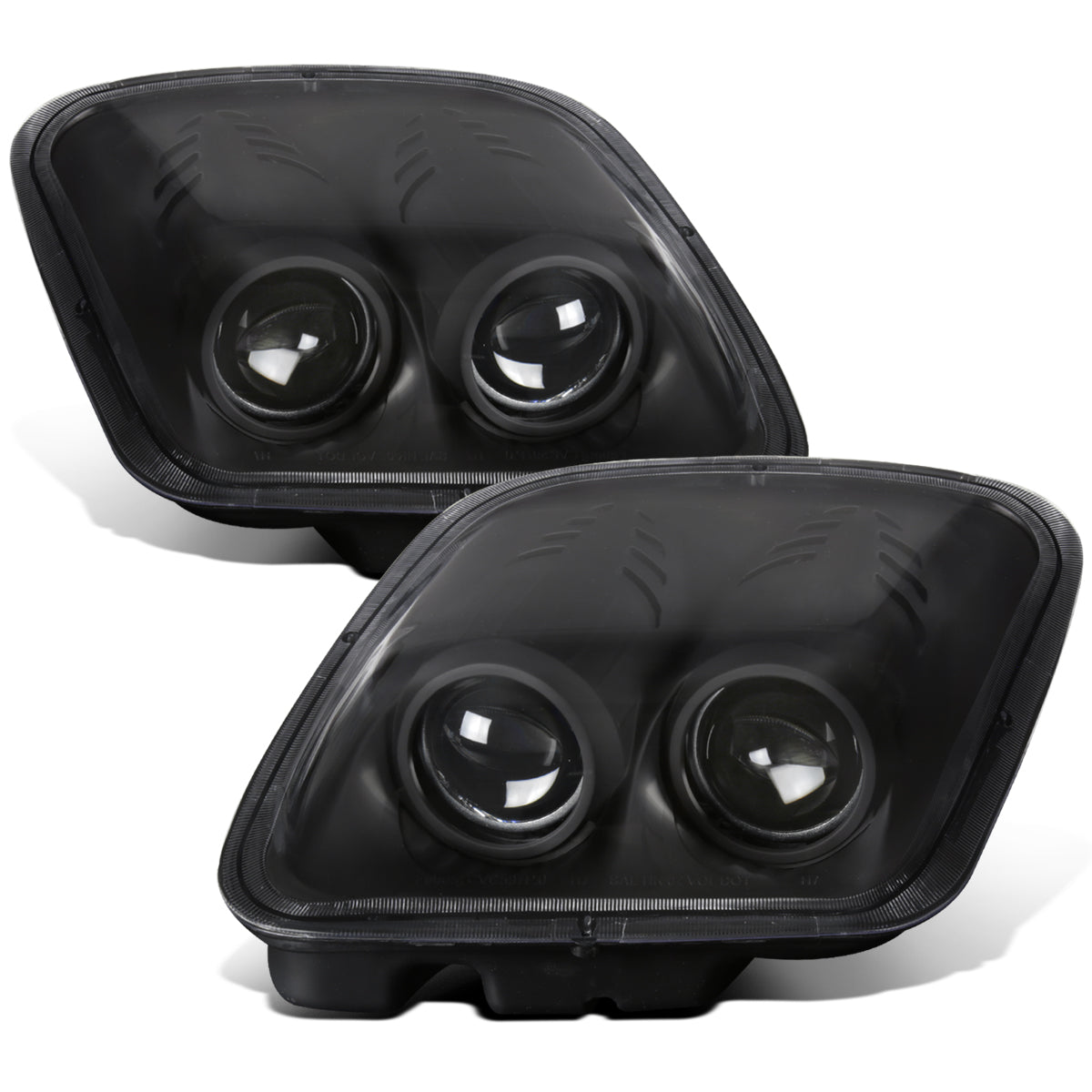 1997-2004 Chevy Corvette C5 Dual Projector Headlights Pair | Black