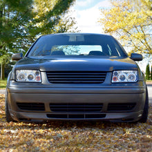 Ronnin - Fits 1999-2005 VW Jetta Bora Mk4 Upgraded Replacement Projector Headlights + Fog Lamps LED Dual Halo Rims Running Lights Assembly Pair | Chrome