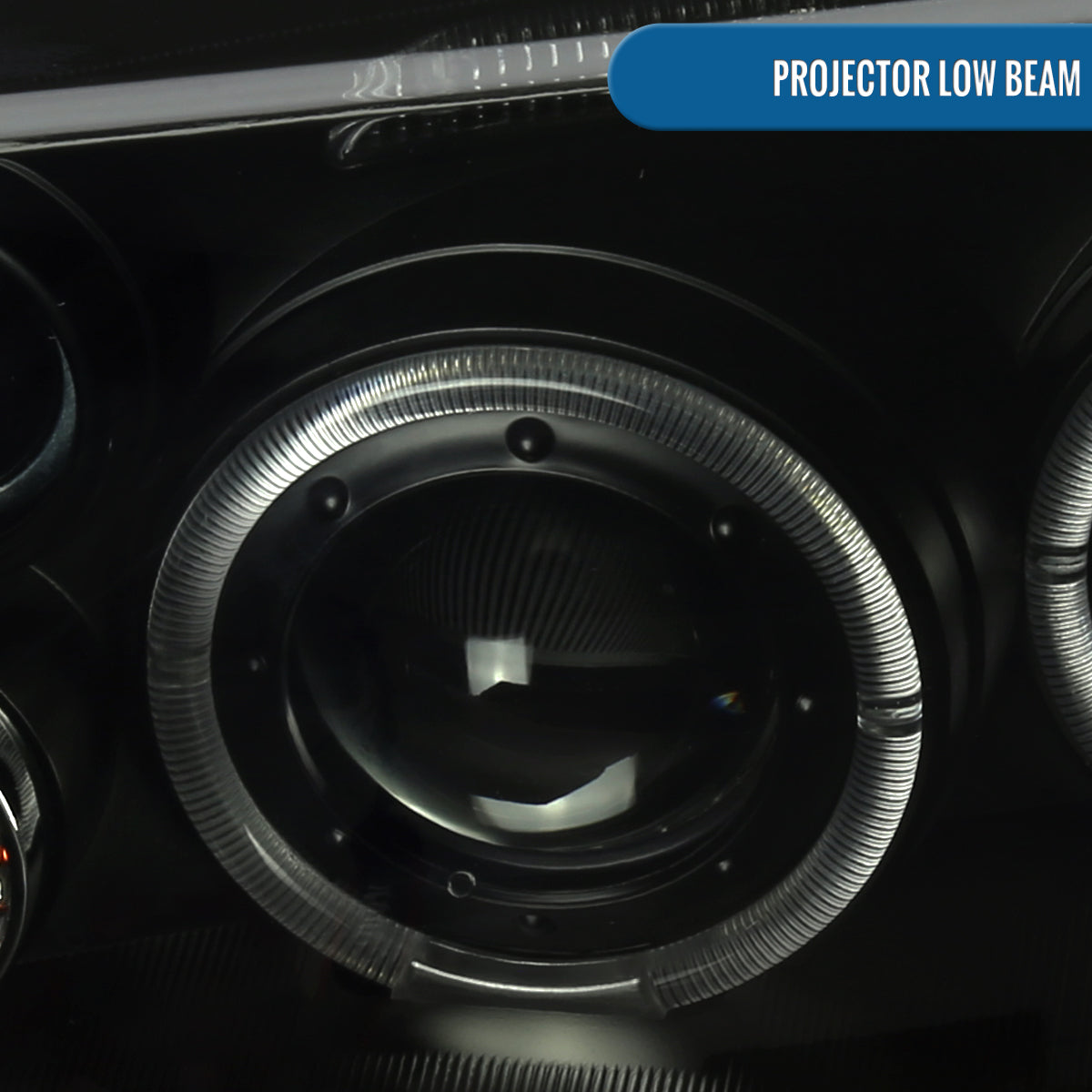 Ronnin - Fits 1999-2005 VW Jetta Bora Mk4 Upgraded Replacement Projector Headlights + Fog Lamps LED Dual Halo Rims Running Lights Assembly Pair | Black Smoke