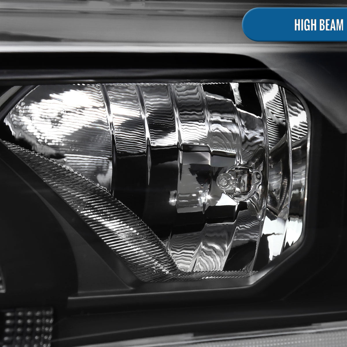 Ronnin - Fits 2019-2023 Ford Ranger XL XLT Pickup Truck Halogen Projector Headlights LED Switchback Sequential Signal + Animated Startup Effect Parking Assembly Pair | Black