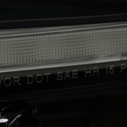 Ronnin - Fits 2019-2023 Ford Ranger XL XLT Pickup Truck Halogen Projector Headlights LED Switchback Sequential Signal + Animated Startup Effect Parking Assembly Pair | Black Smoke