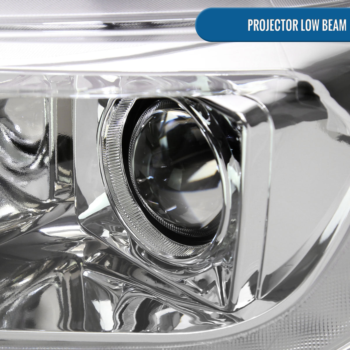 Ronnin - Fits 2019-2023 Ford Ranger XL XLT Pickup Truck Halogen Projector Headlights LED Switchback Sequential Signal + Animated Startup Effect Parking Assembly Pair | Chrome