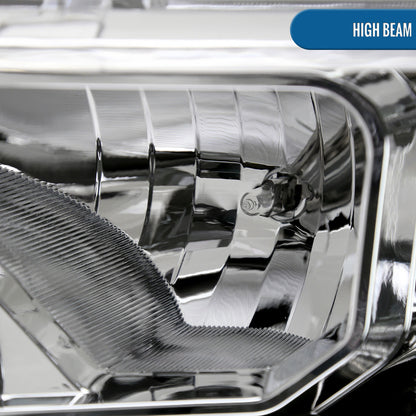 Ronnin - Fits 2019-2023 Ford Ranger XL XLT Pickup Truck Halogen Projector Headlights LED Switchback Sequential Signal + Animated Startup Effect Parking Assembly Pair | Chrome